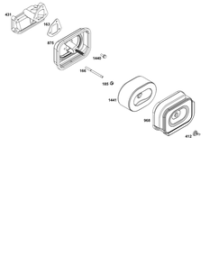 Air Cleaner Group Diagram and Parts List for 261D05-0001-01 200000 - 399999 Briggs and Stratton Engine